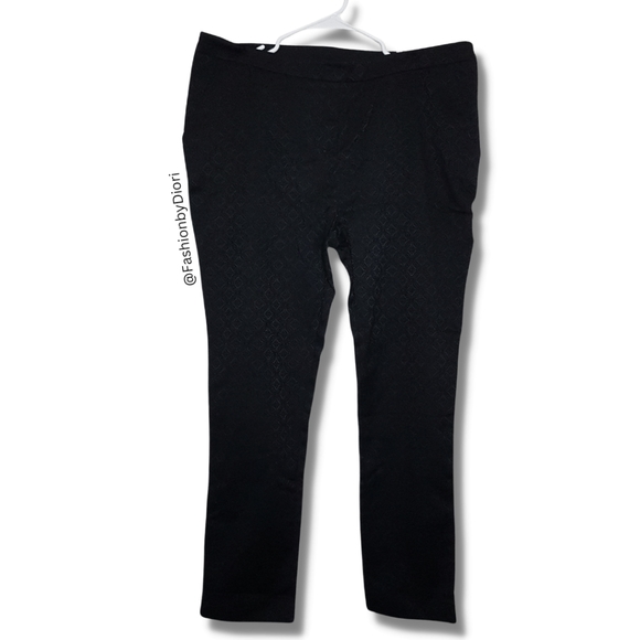 mark. by Avon Pile On The Compliments Jacquard Pants Size XL Black Pants - Picture 1 of 9